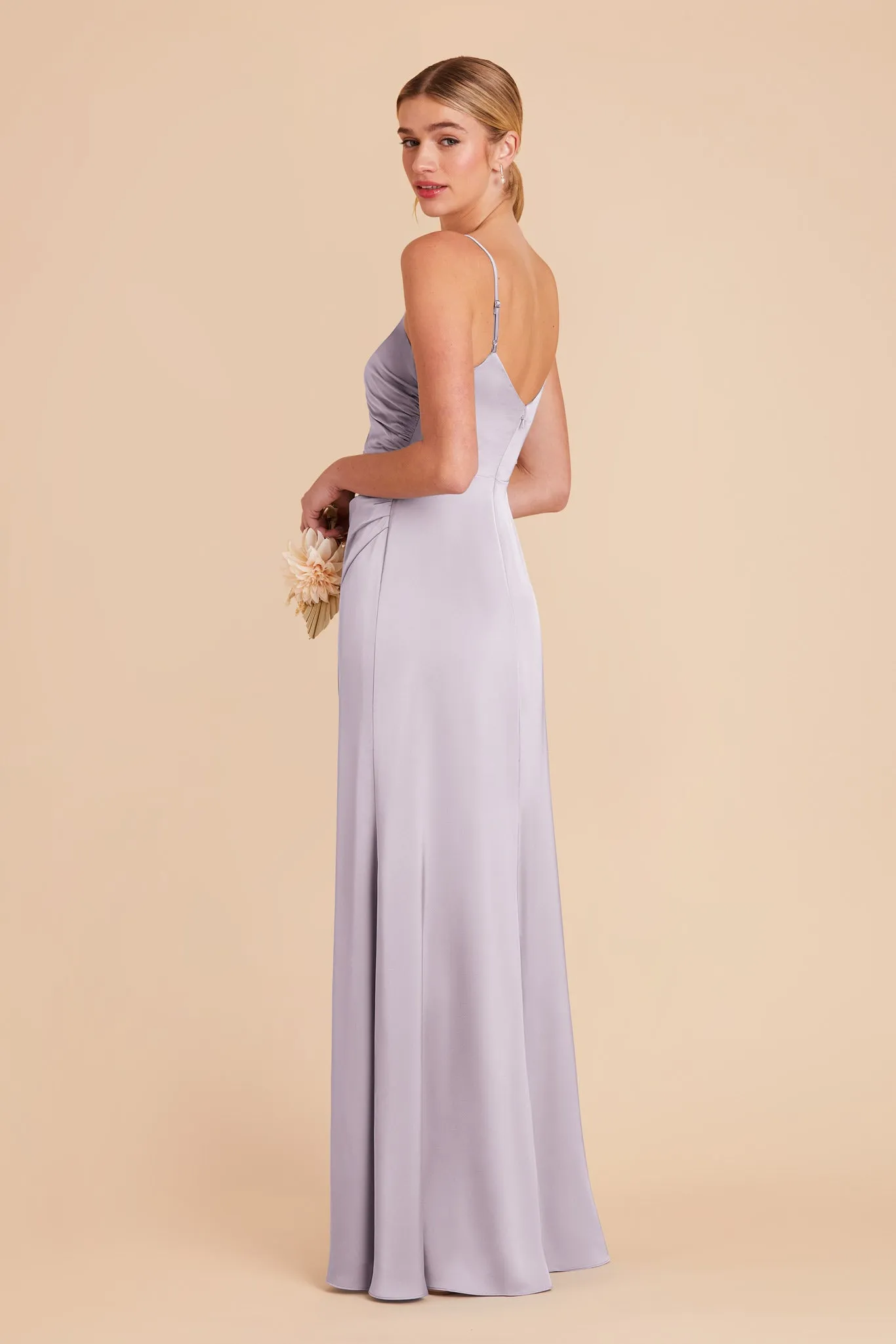 Catherine Matte Satin Dress - Dusty Lilac sold by Birdy Grey product image thumbnail 5