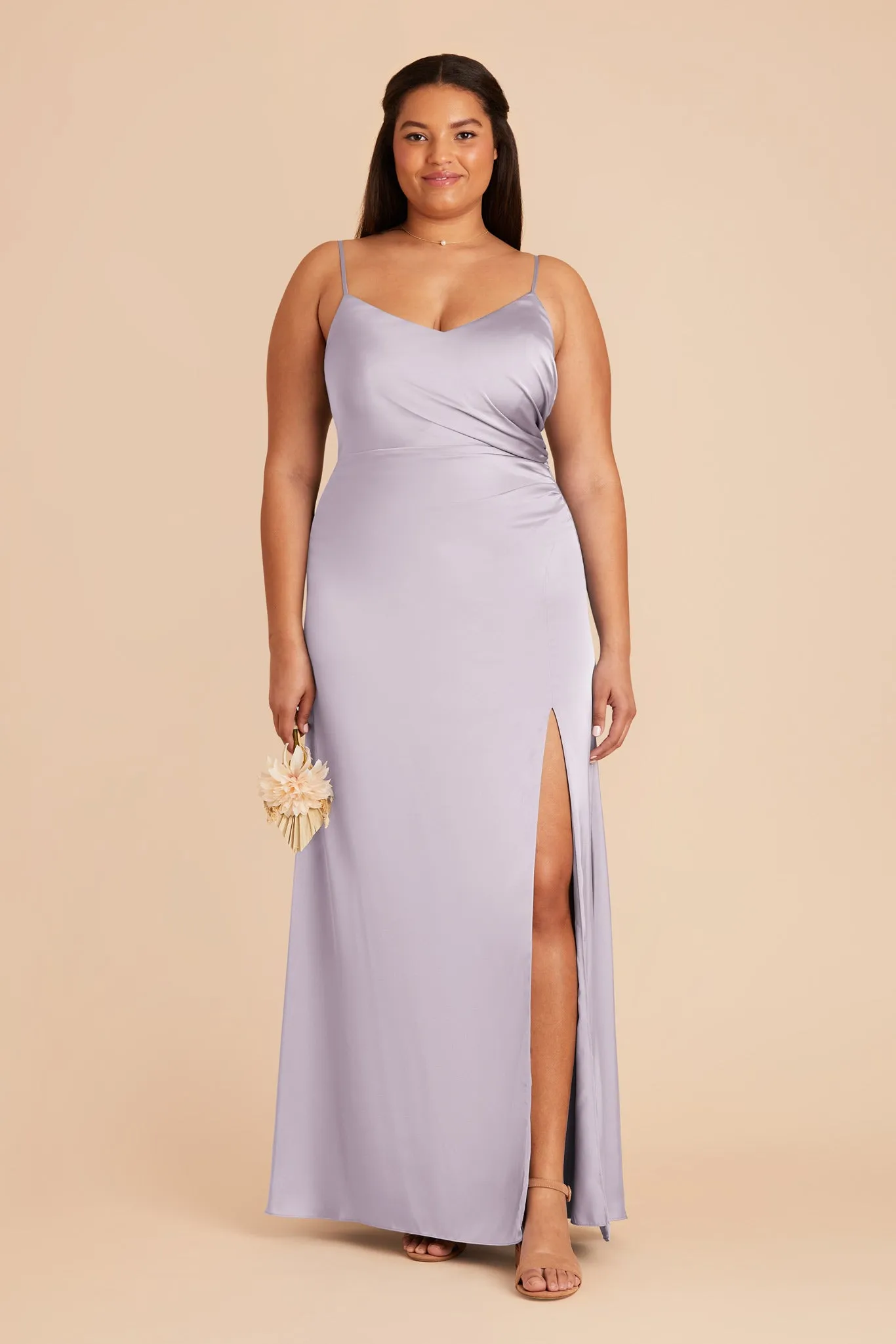 Catherine Matte Satin Dress - Dusty Lilac sold by Birdy Grey product image thumbnail 2