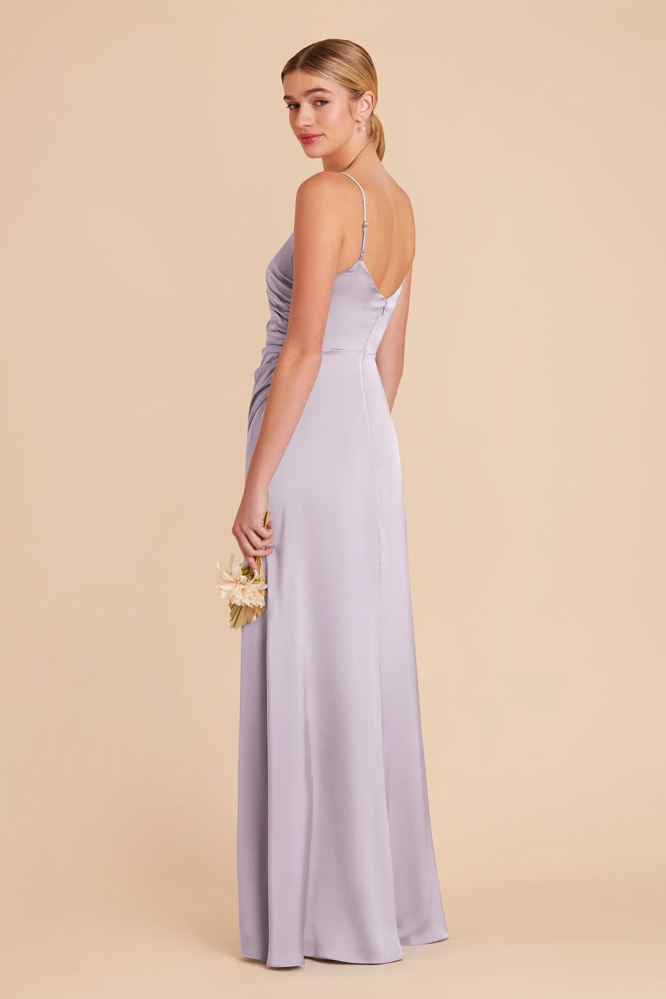 Catherine Matte Satin Dress - Dusty Lilac sold by Birdy Grey product image thumbnail 4