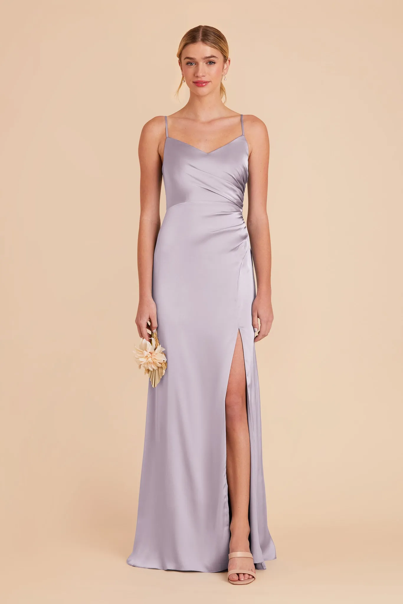 Catherine Matte Satin Dress - Dusty Lilac sold by Birdy Grey product image thumbnail 3
