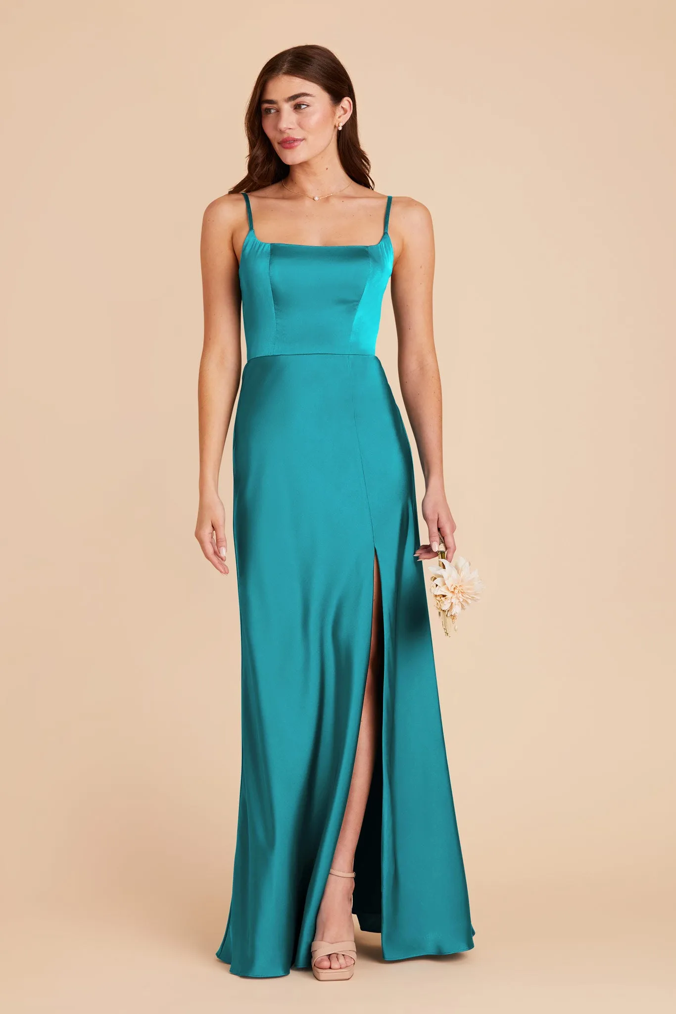 Mai Matte Satin Dress - Teal sold by Birdy Grey product image thumbnail 3