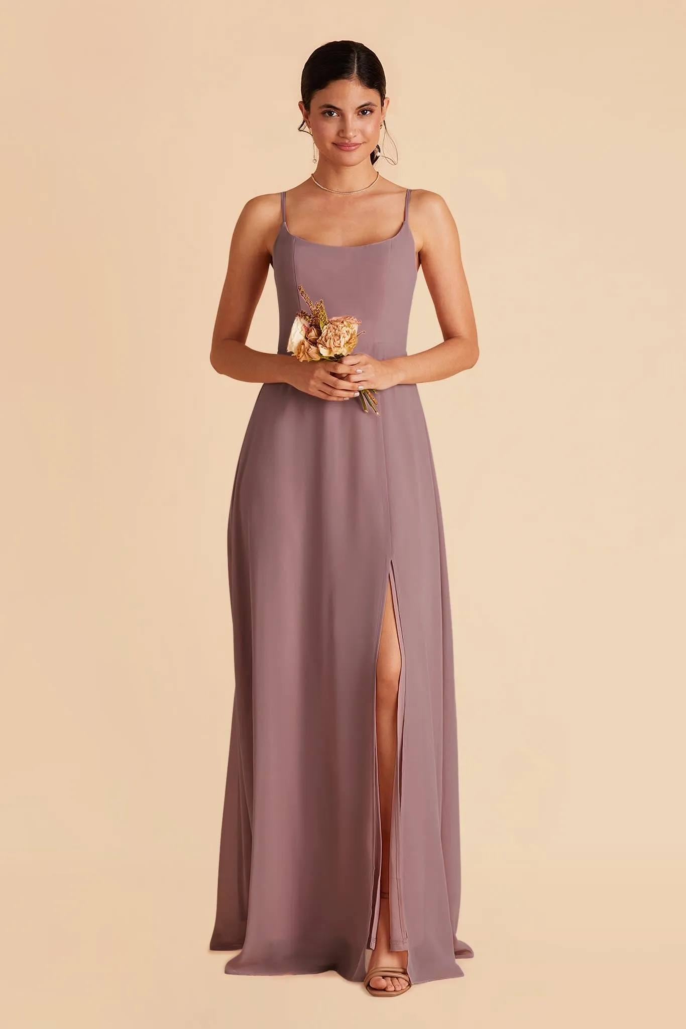 Amy Chiffon Dress - Dark Mauve sold by Birdy Grey product image thumbnail 5