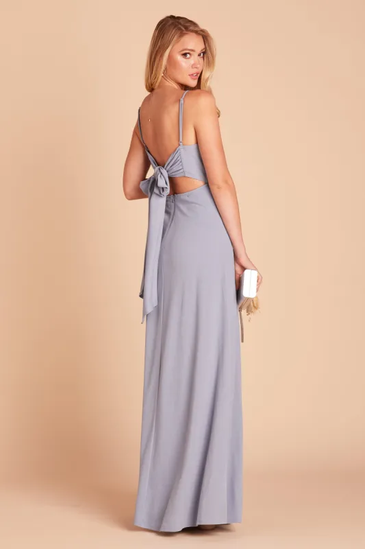 Benny Crepe Dress - Dusty Blue sold by Birdy Grey