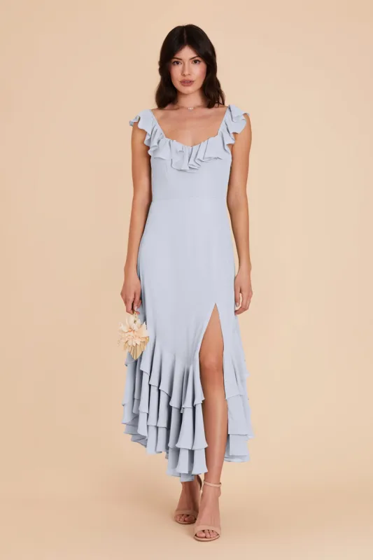 Ginny Chiffon Dress - Ice Blue sold by Birdy Grey