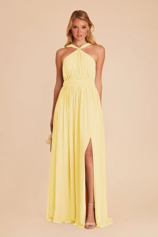 Kiko Chiffon Dress - Lemon Sorbet sold by Birdy Grey