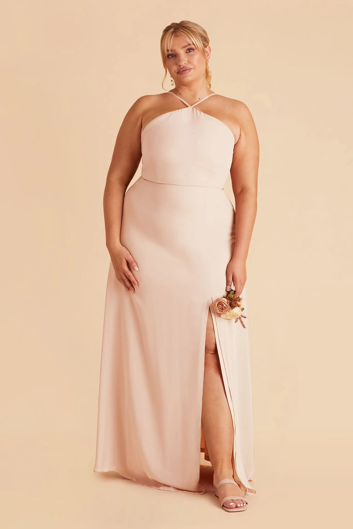 Juliet Chiffon Dress - Pale Blush sold by Birdy Grey product image thumbnail 5