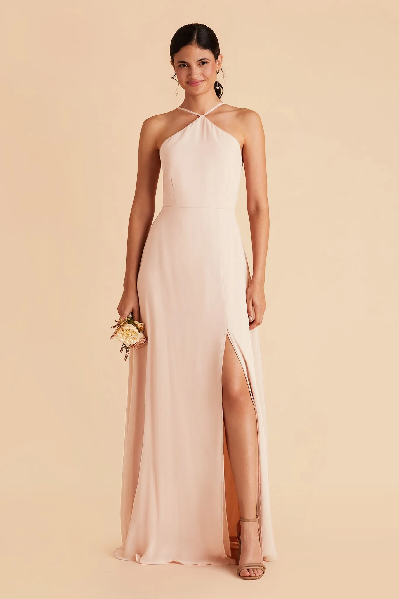 Juliet Chiffon Dress - Pale Blush sold by Birdy Grey product image thumbnail 4