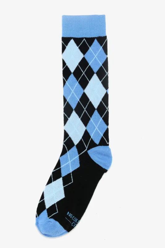 Argyle Groomsmen Socks By No Cold Feet - Blue sold by Birdy Grey