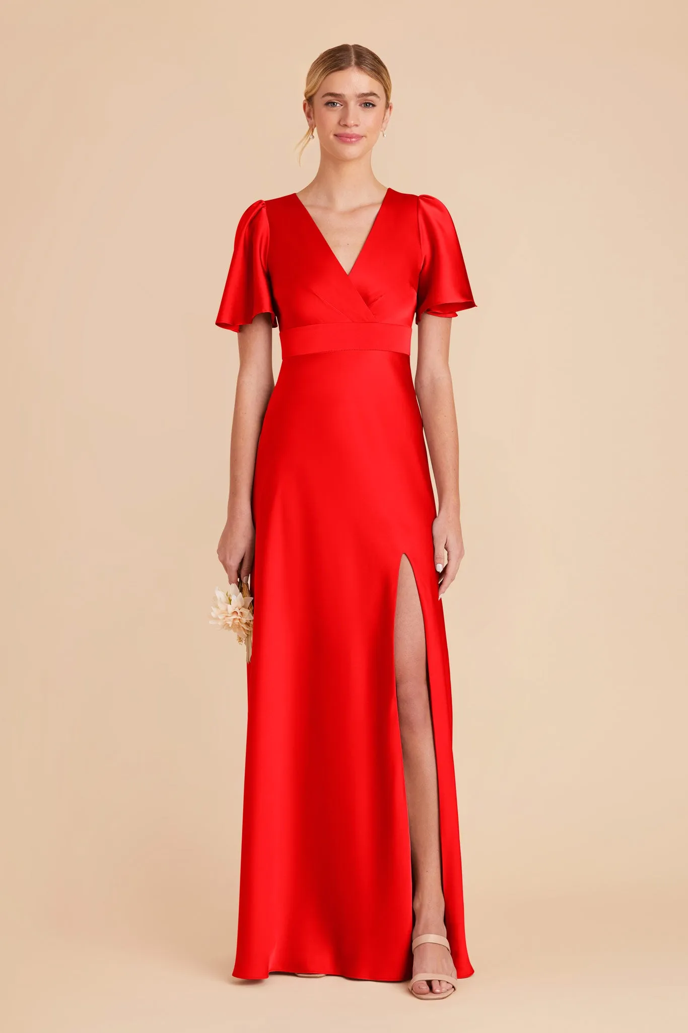 Marni Matte Satin Dress - Lipstick Red sold by Birdy Grey