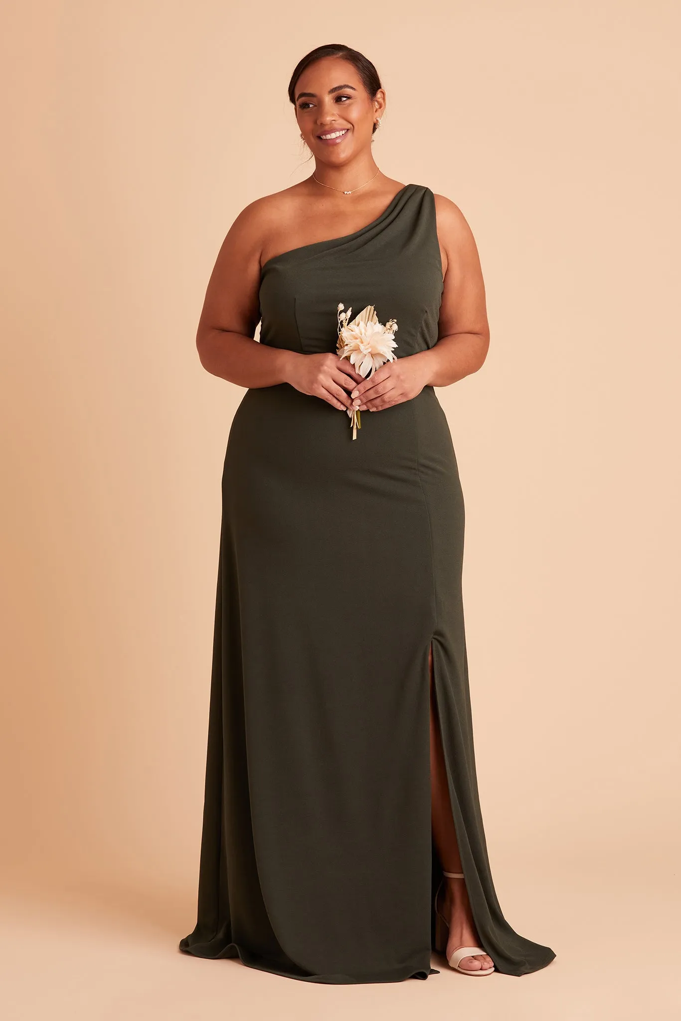 Kira Crepe Dress - Olive sold by Birdy Grey product image thumbnail 3