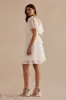 Jenn Mesh Tiered Mini Dress - White sold by Birdy Grey