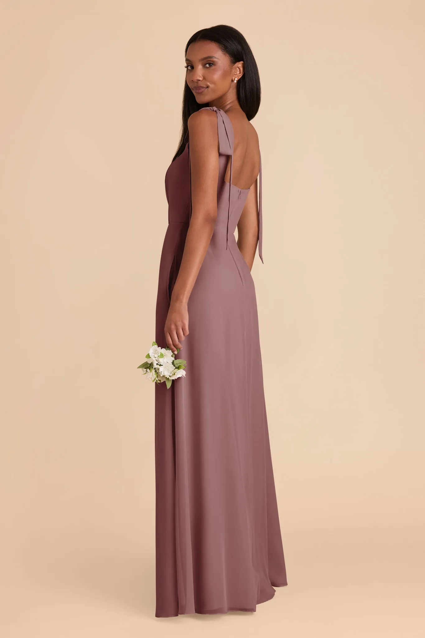 Alex Convertible Dress Chiffon - Dark Mauve sold by Birdy Grey product image thumbnail 5