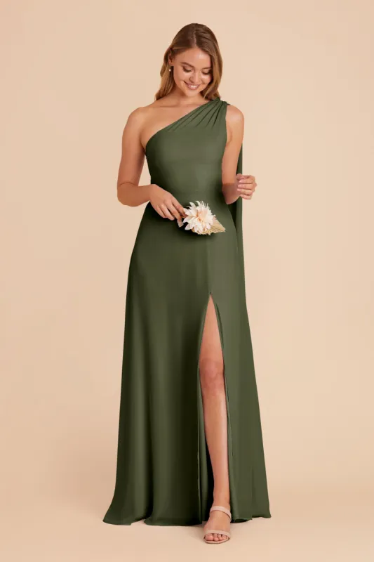 Melissa Chiffon Dress - Olive sold by Birdy Grey