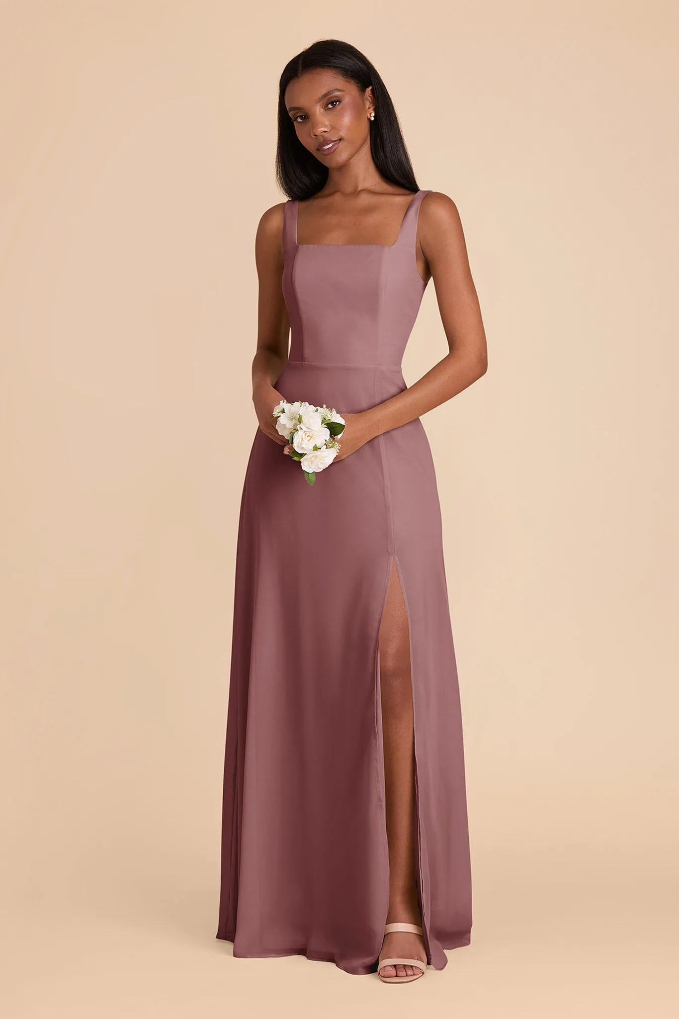 Alex Convertible Dress Chiffon - Dark Mauve sold by Birdy Grey product image thumbnail 4
