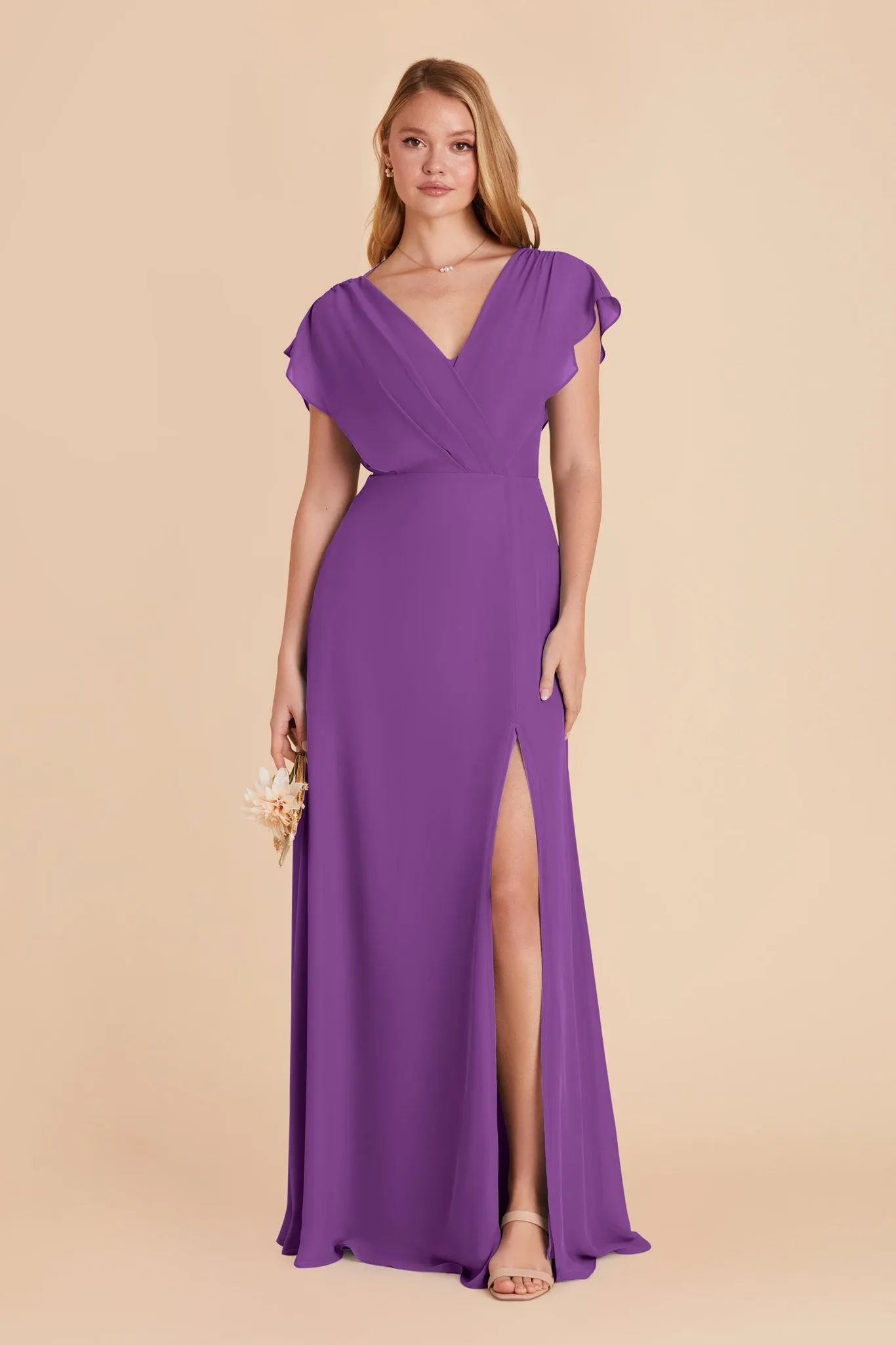 Violet Chiffon Dress - Amethyst sold by Birdy Grey product image thumbnail 4