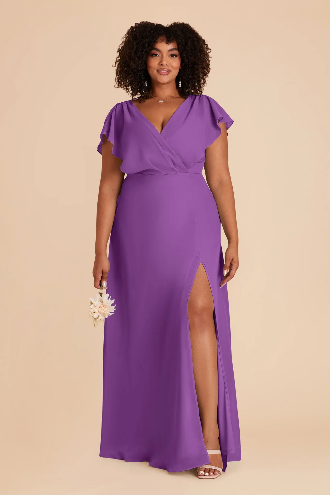 Violet Chiffon Dress - Amethyst sold by Birdy Grey product image thumbnail 2