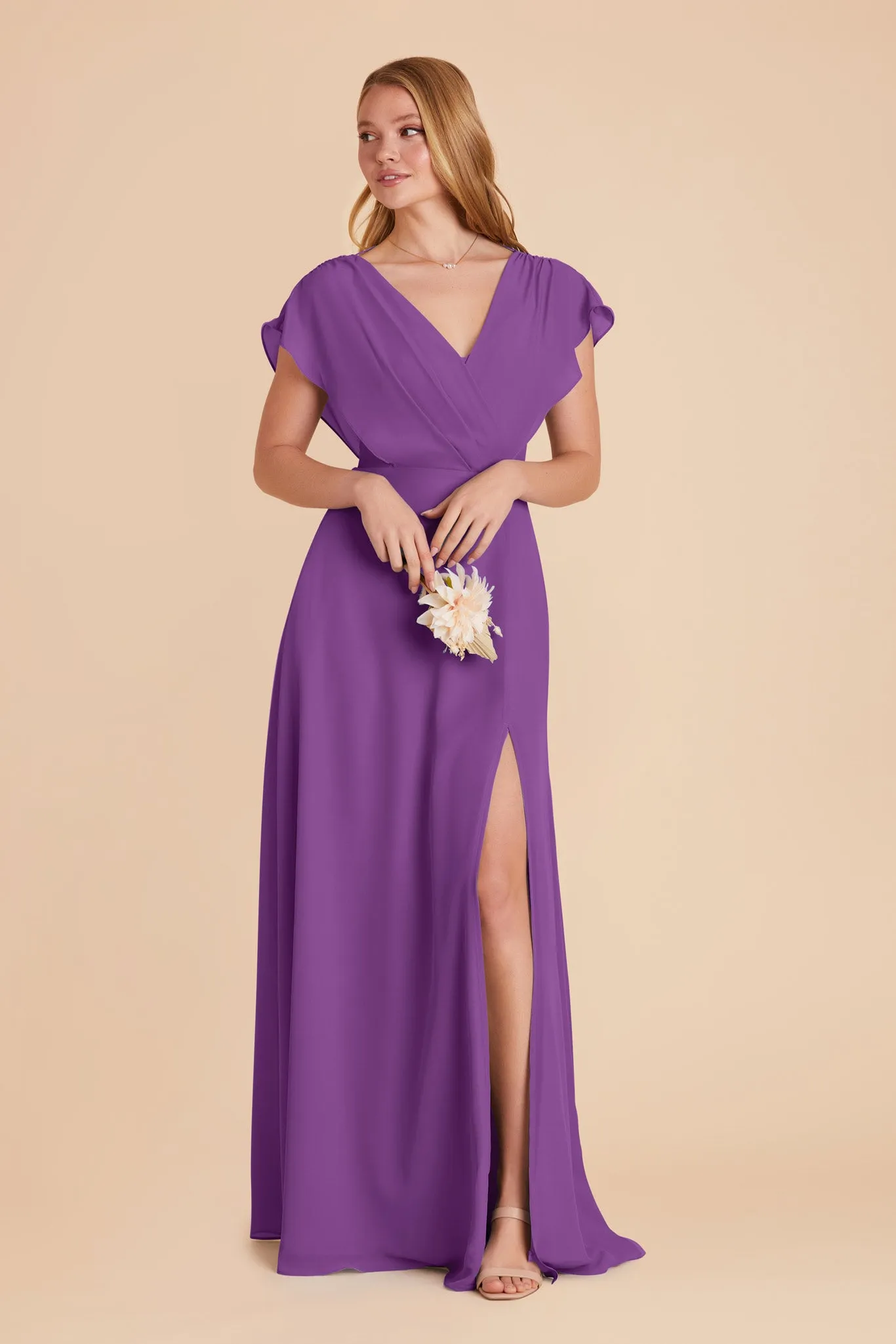 Violet Chiffon Dress - Amethyst sold by Birdy Grey