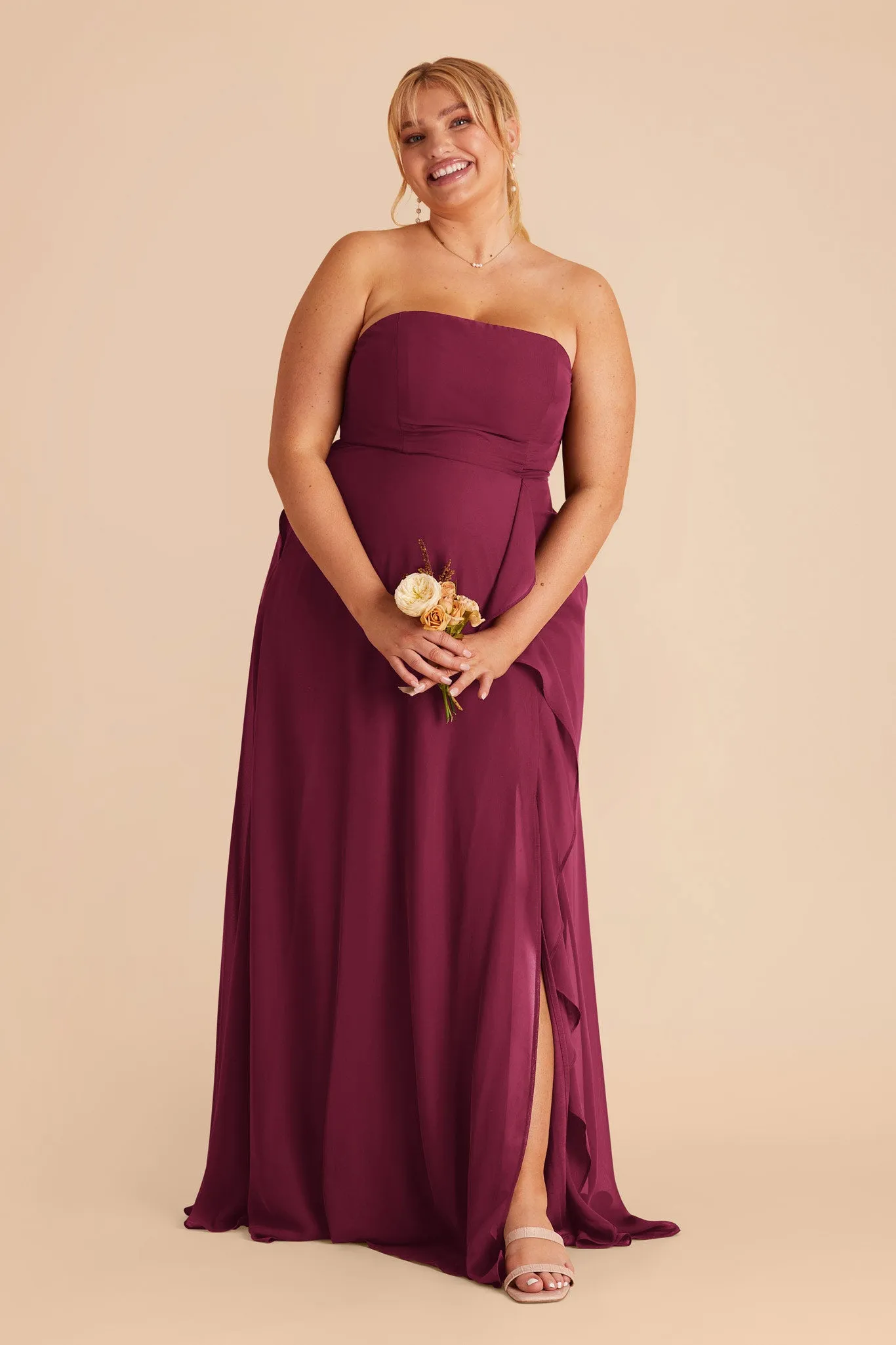 Winnie Convertible Chiffon Dress - Berry sold by Birdy Grey product image thumbnail 2