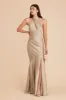 Stephanie Matte Satin Dress - Neutral Champagne sold by Birdy Grey