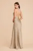 Stephanie Matte Satin Dress - Neutral Champagne sold by Birdy Grey
