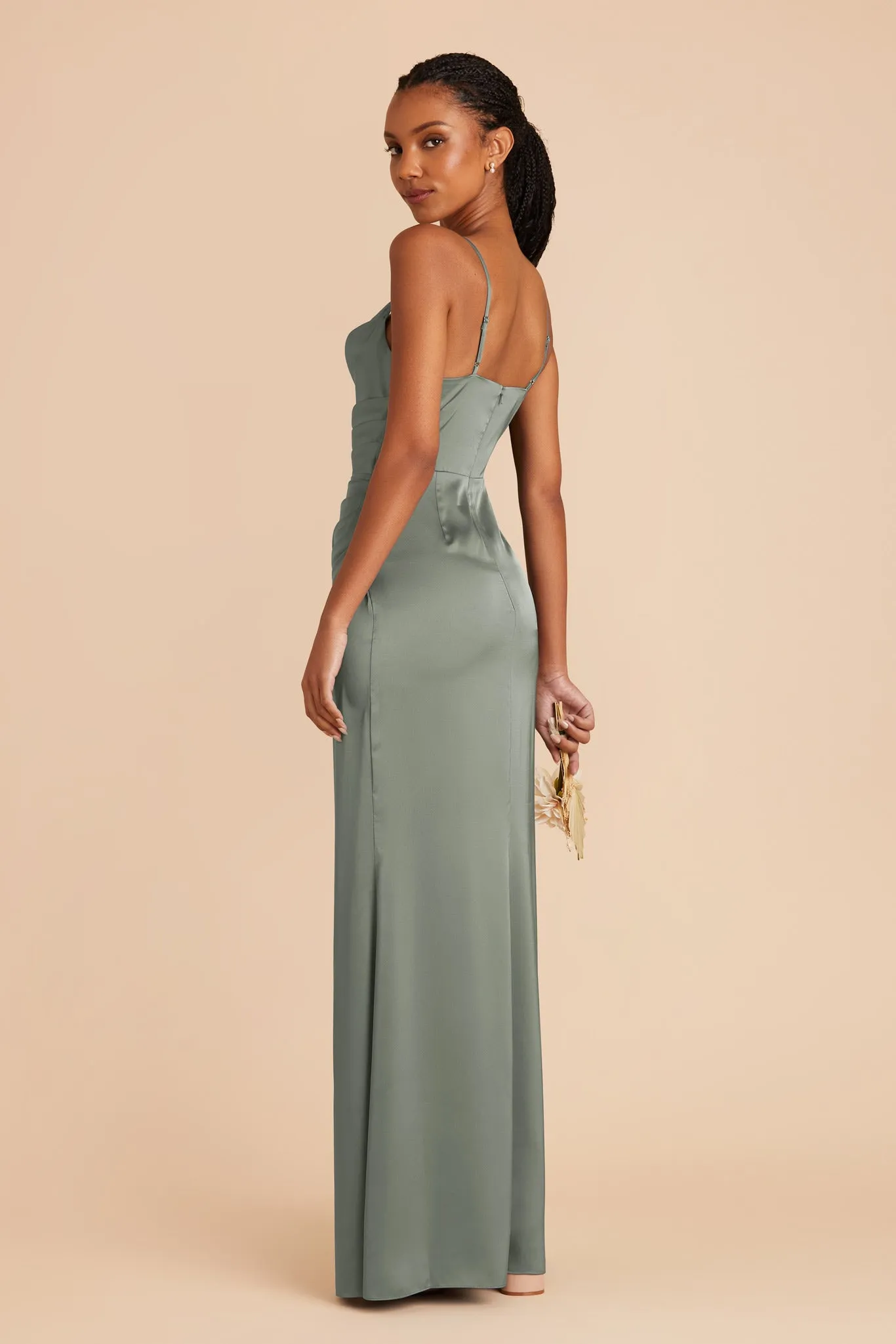 Lydia Matte Satin Dress - Sea Glass sold by Birdy Grey product image thumbnail 5