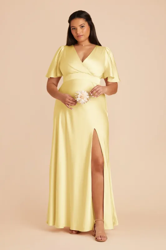 Marni Matte Satin Dress - Lemon Sorbet sold by Birdy Grey