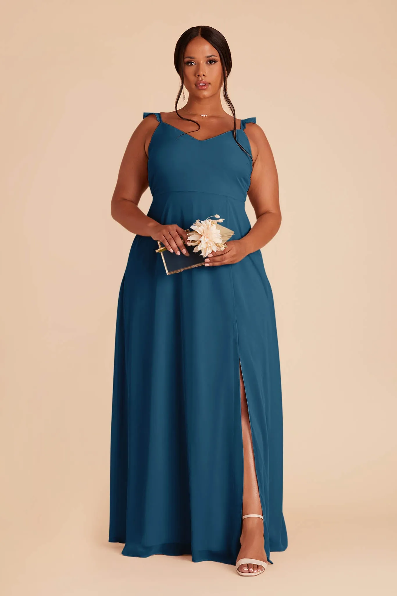 Doris Chiffon Dress - Dark Teal sold by Birdy Grey product image thumbnail 5