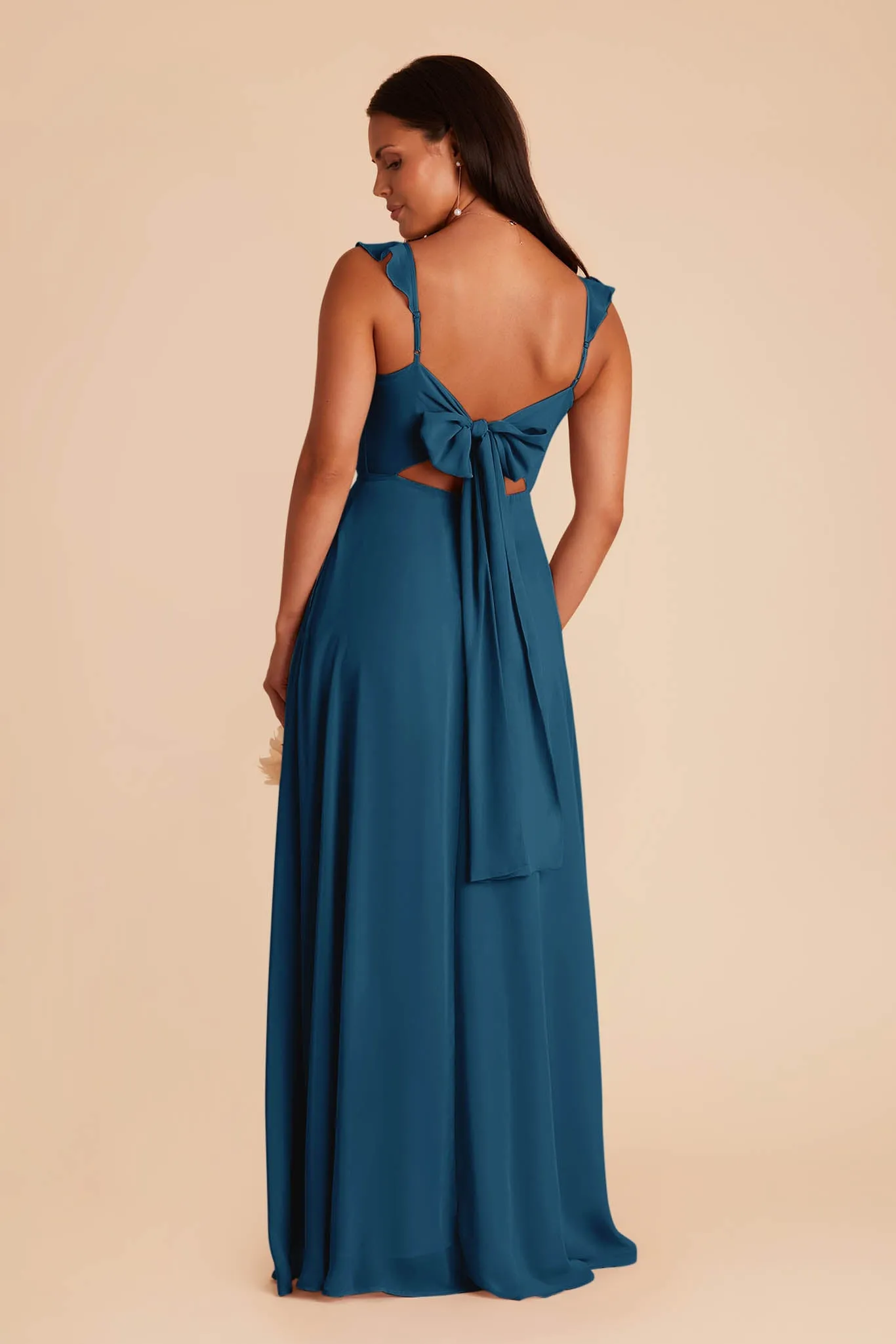 Doris Chiffon Dress - Dark Teal sold by Birdy Grey product image thumbnail 4