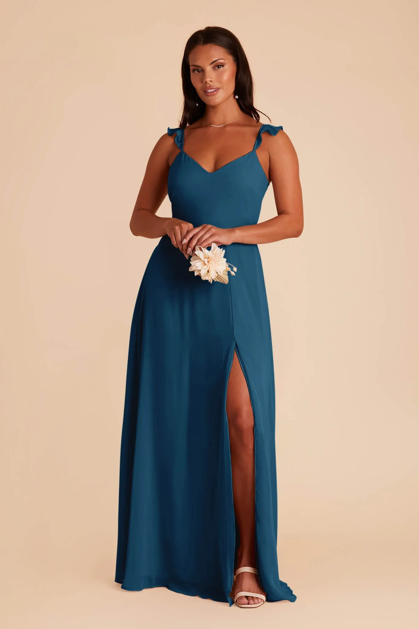 Doris Chiffon Dress - Dark Teal sold by Birdy Grey product image thumbnail 3