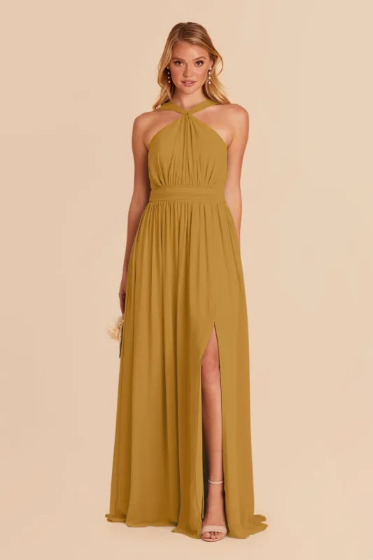 Kiko Chiffon Dress - Marigold sold by Birdy Grey