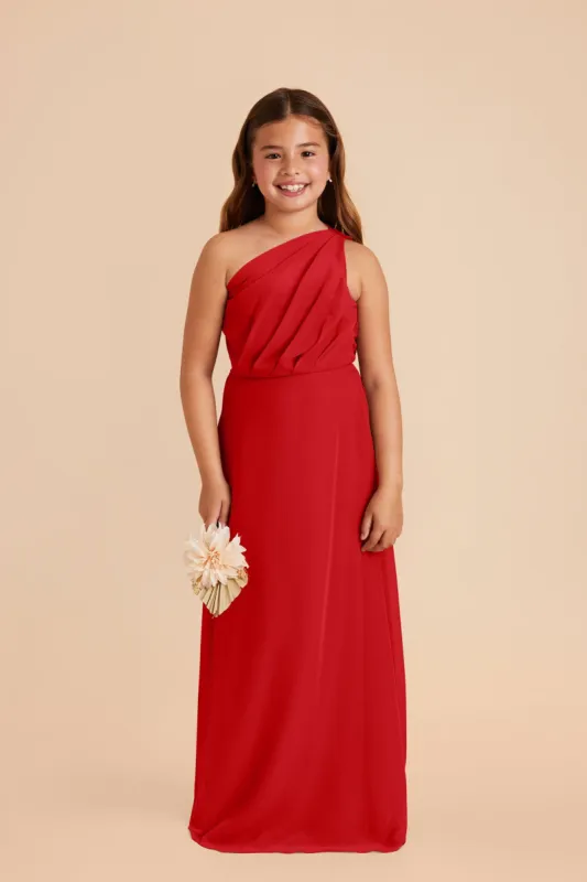 Kiara Junior Chiffon Dress - Ruby Red sold by Birdy Grey