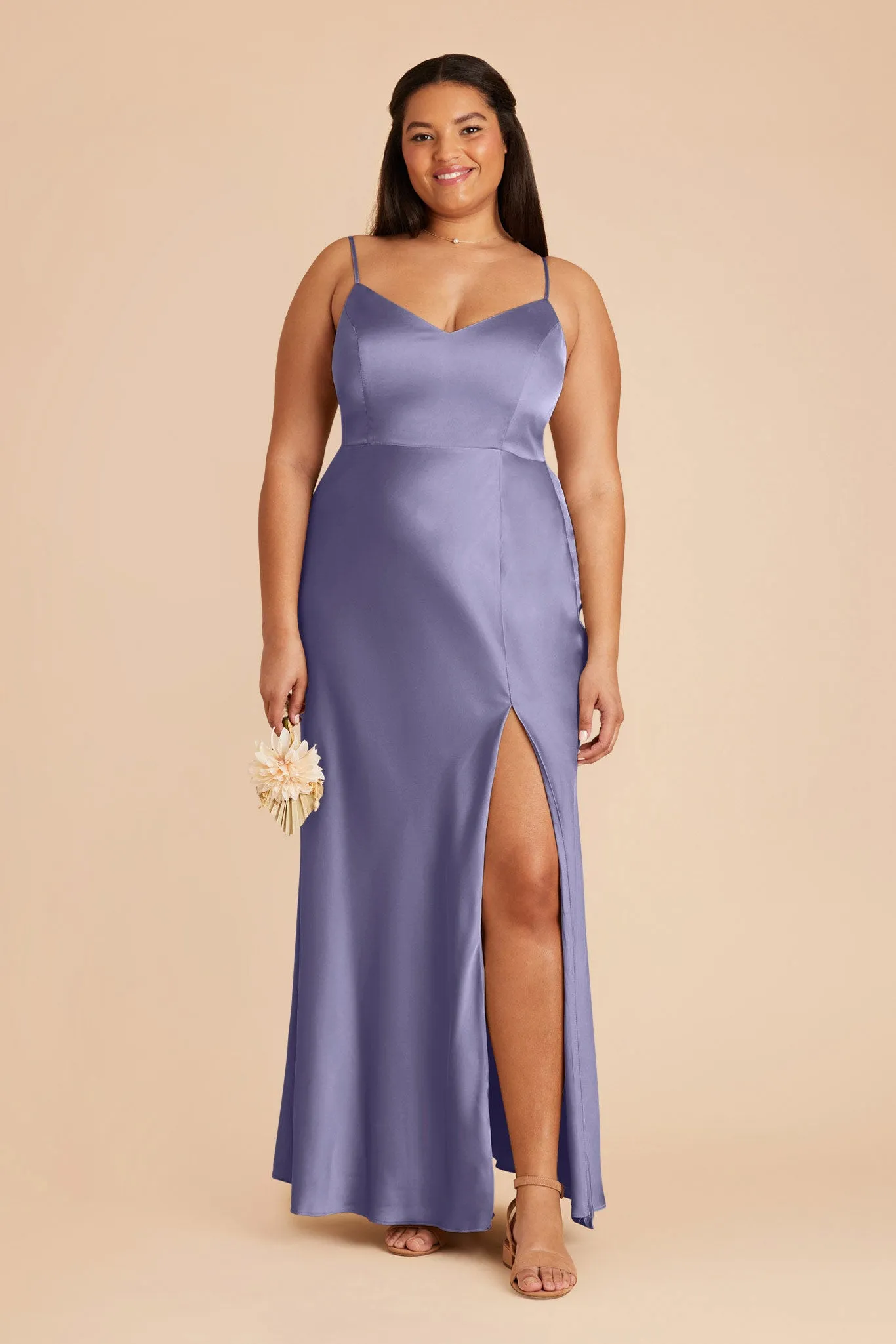 Jay Matte Satin Dress - Wisteria sold by Birdy Grey product image thumbnail 2