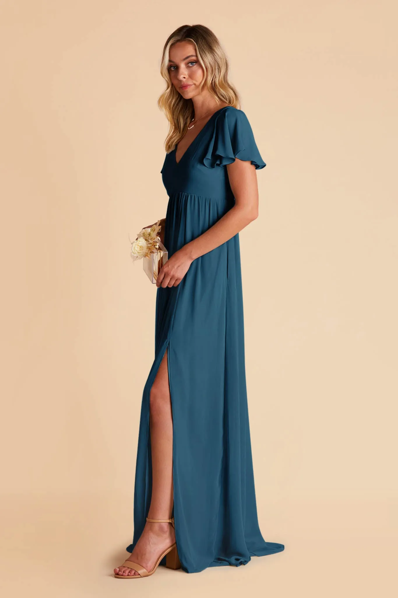 Hannah Empire Dress - Dark Teal sold by Birdy Grey product image thumbnail 5