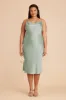 Lisa Matte Satin Midi Dress - Sage sold by Birdy Grey