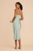 Lisa Matte Satin Midi Dress - Sage sold by Birdy Grey