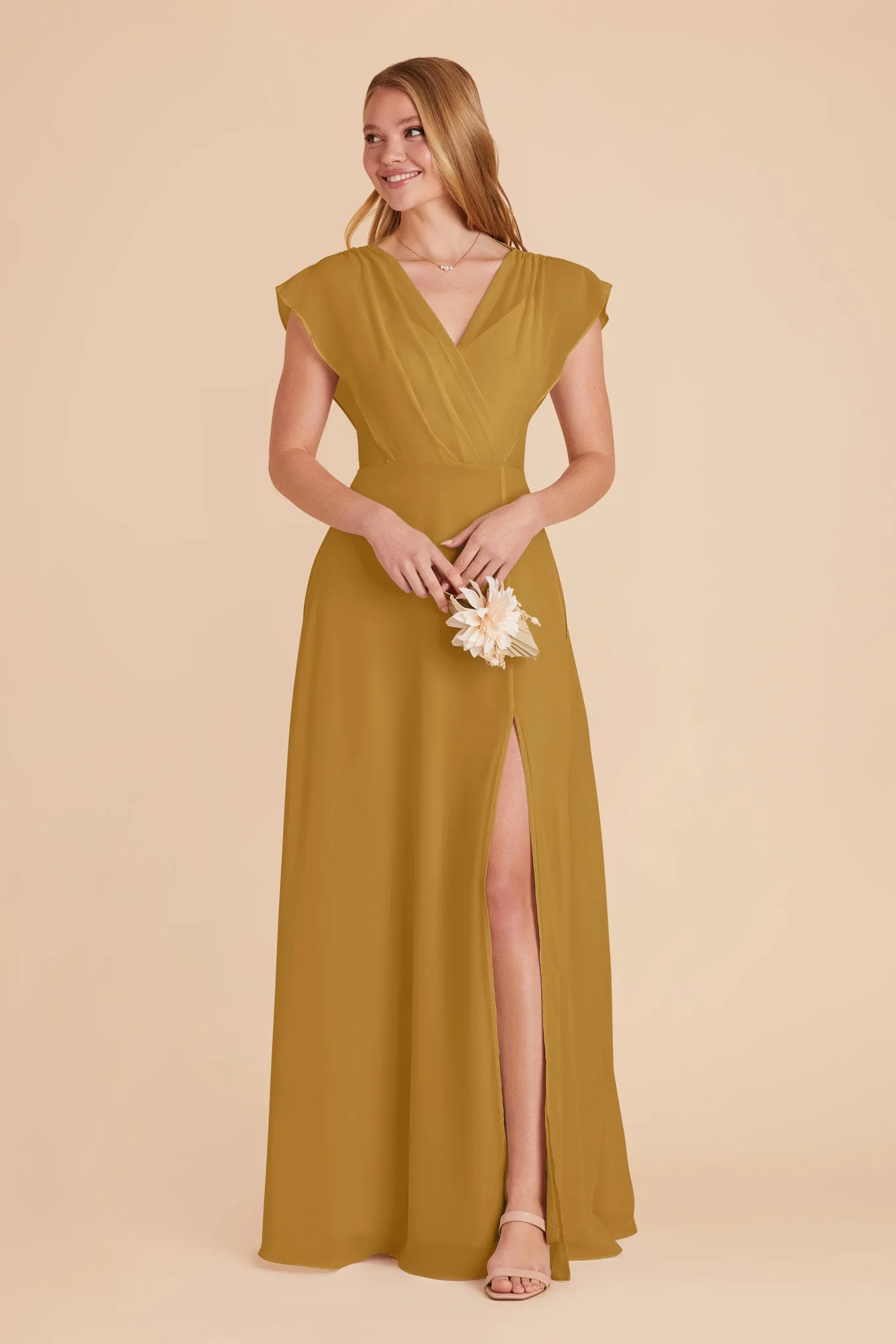 Violet Chiffon Dress - Marigold sold by Birdy Grey product image thumbnail 3