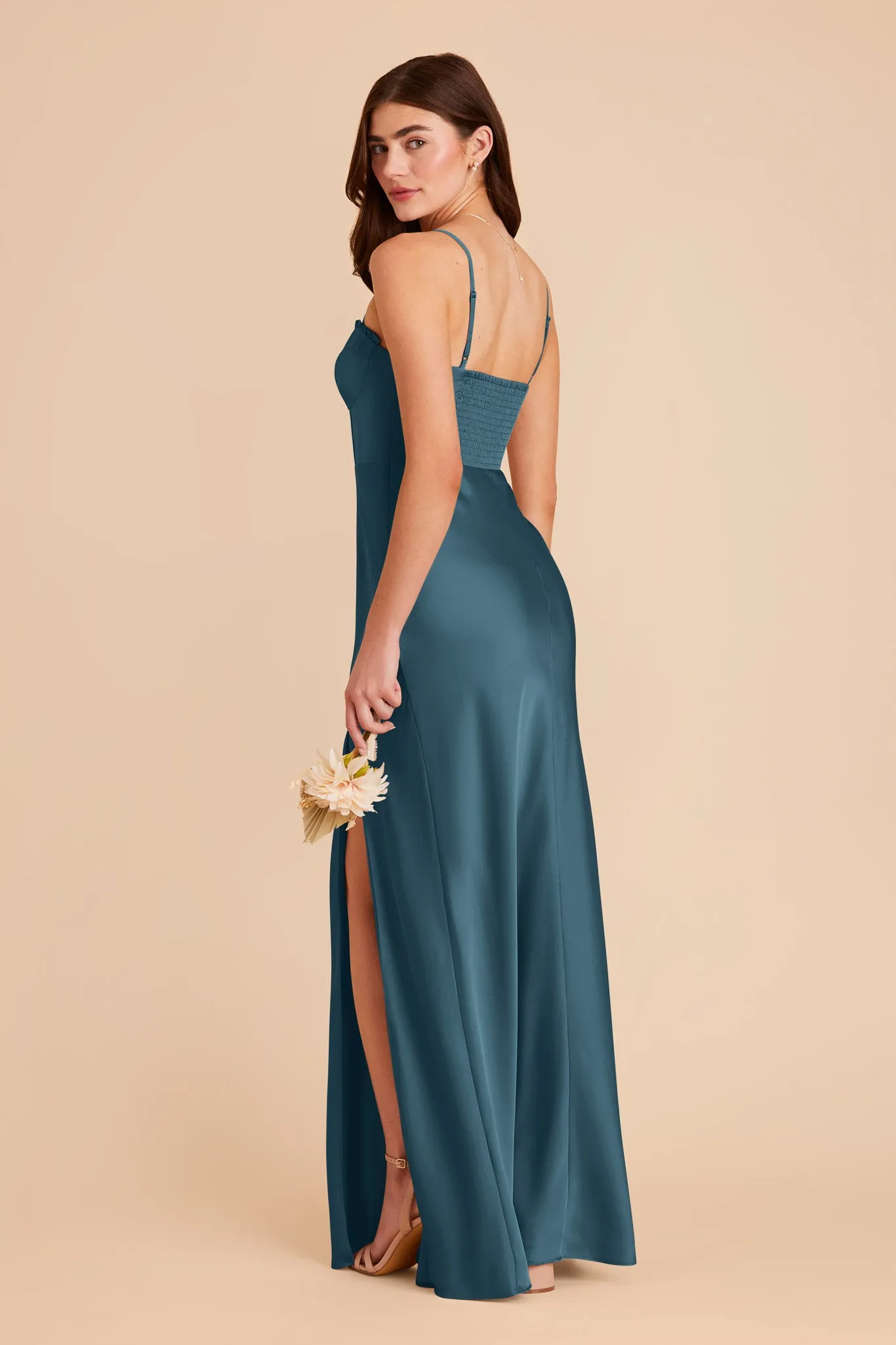 Jessica Matte Satin Dress - Dark Teal sold by Birdy Grey product image thumbnail 5