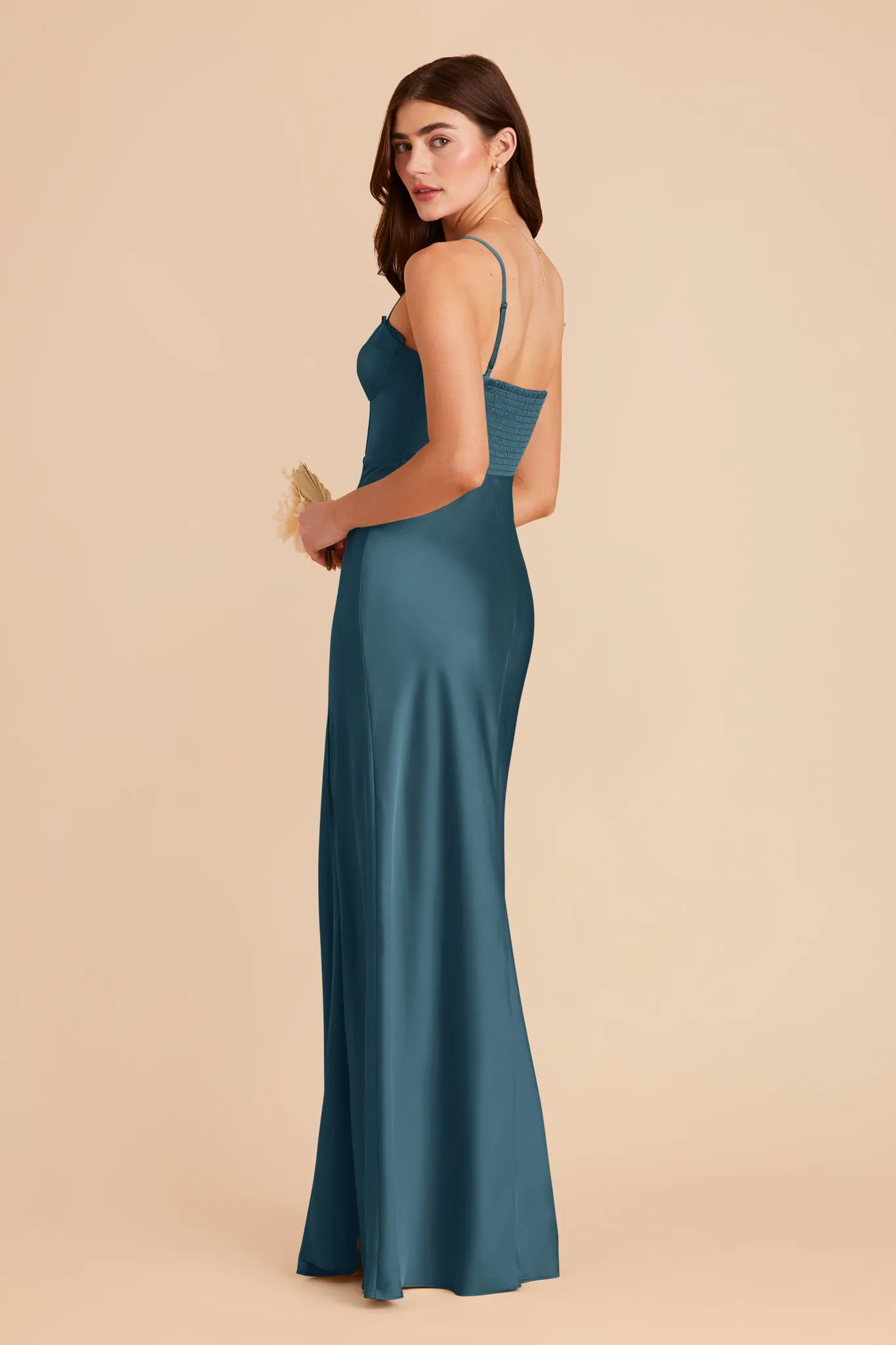 Jessica Matte Satin Dress - Dark Teal sold by Birdy Grey product image thumbnail 4