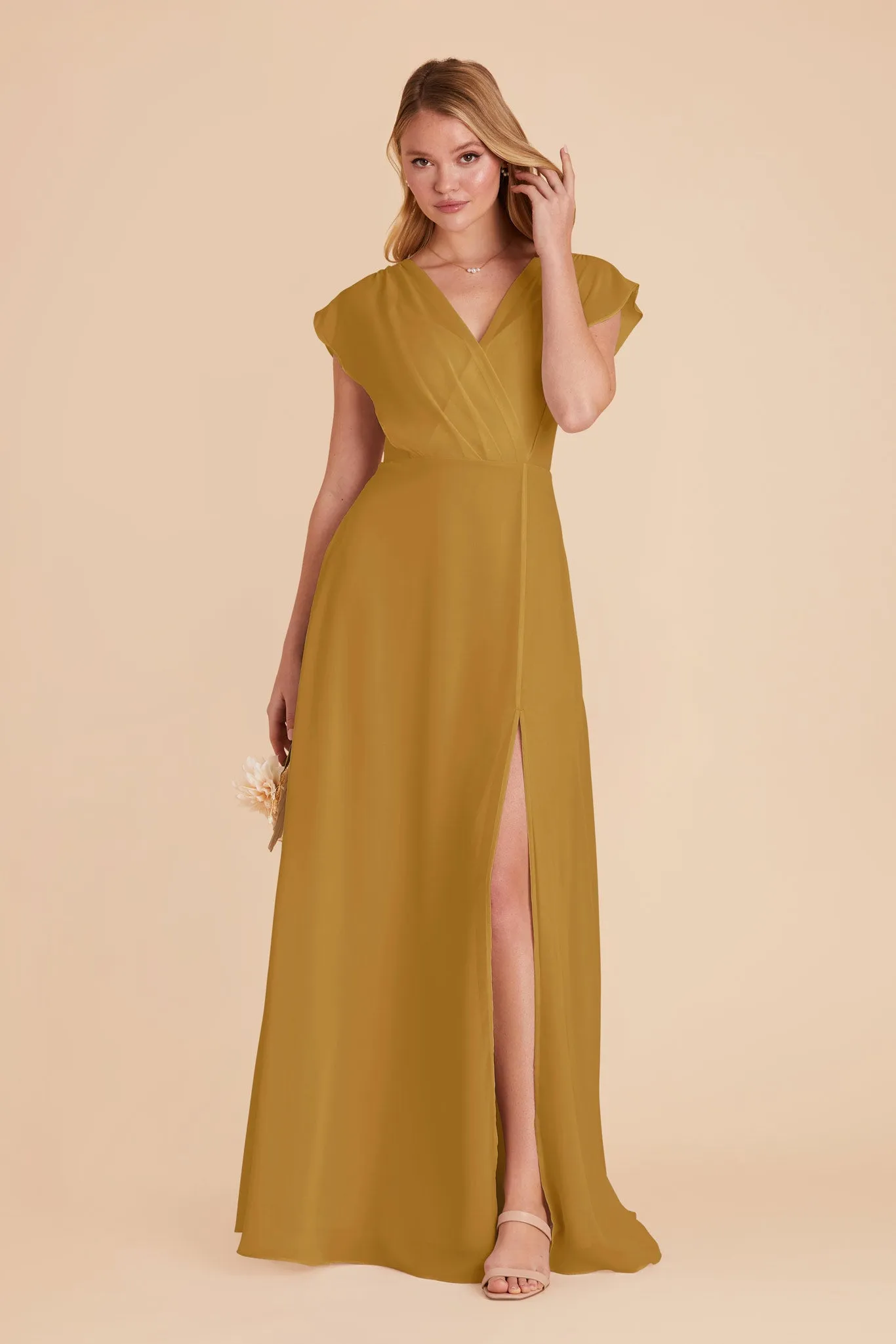 Violet Chiffon Dress - Marigold sold by Birdy Grey product image thumbnail 4