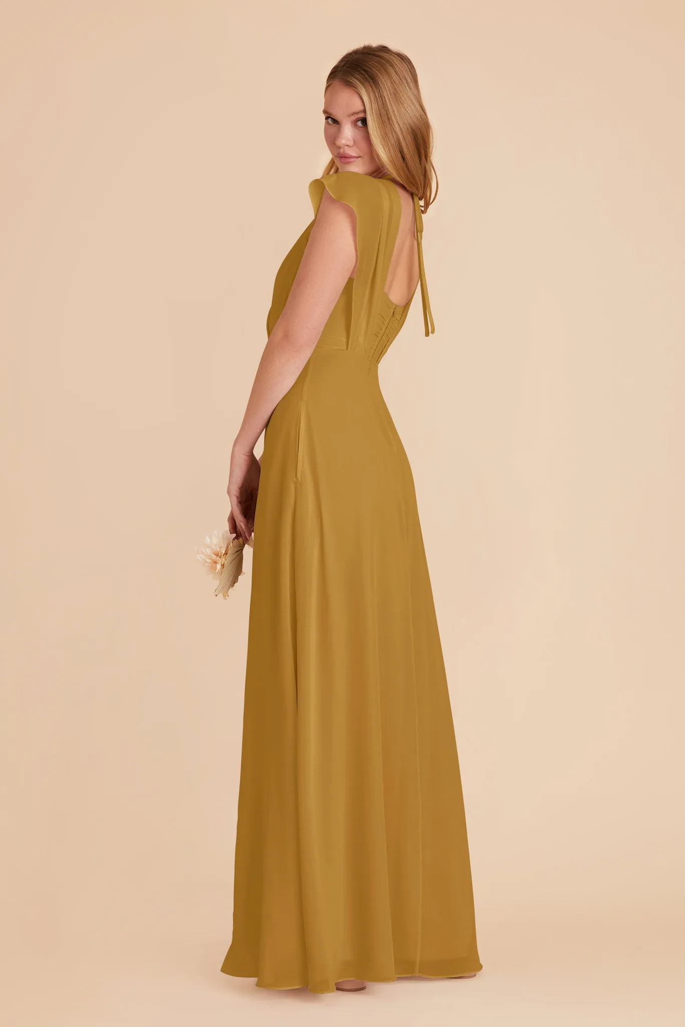 Violet Chiffon Dress - Marigold sold by Birdy Grey product image thumbnail 5