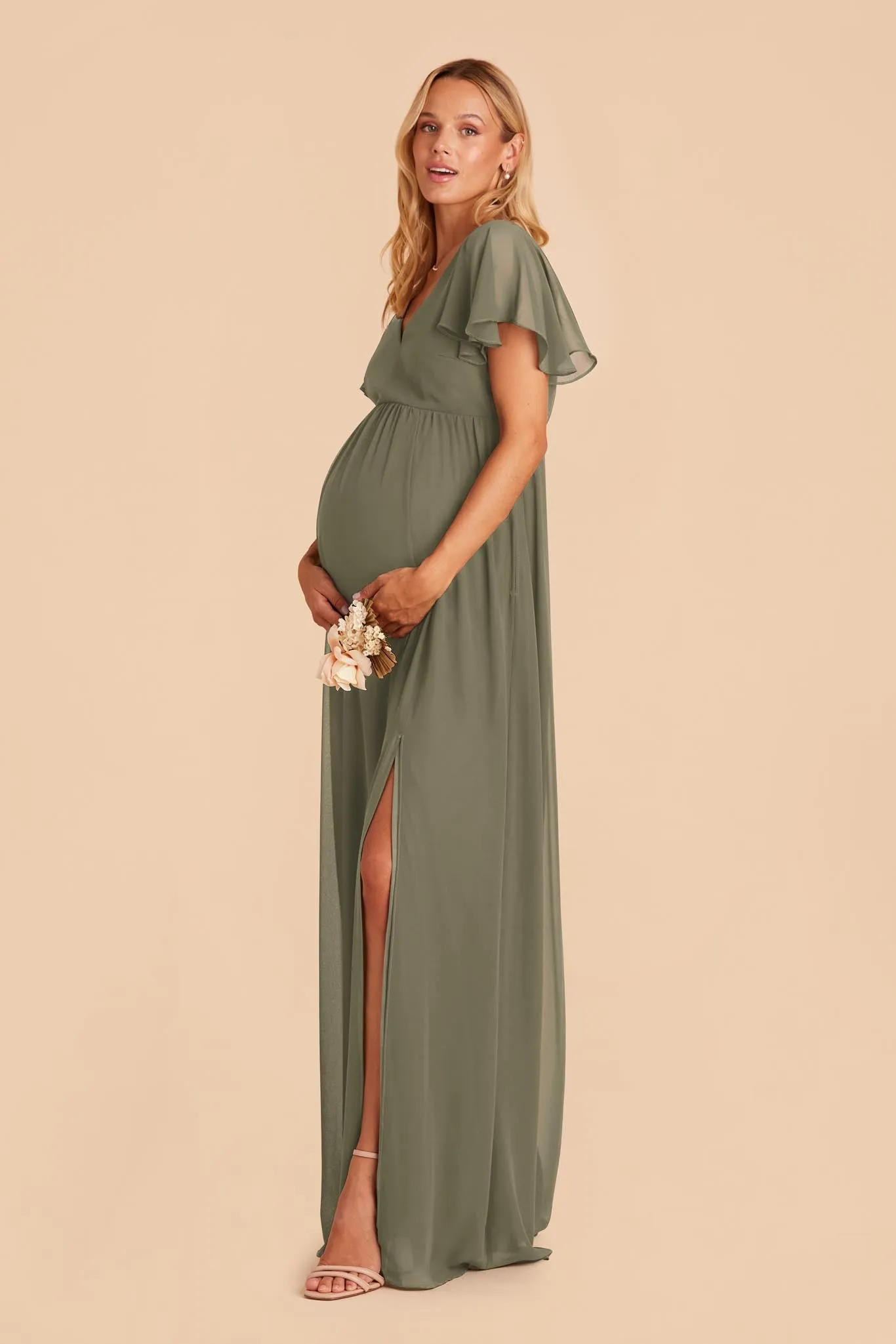 Hannah Empire Dress - Moss Green sold by Birdy Grey product image thumbnail 2