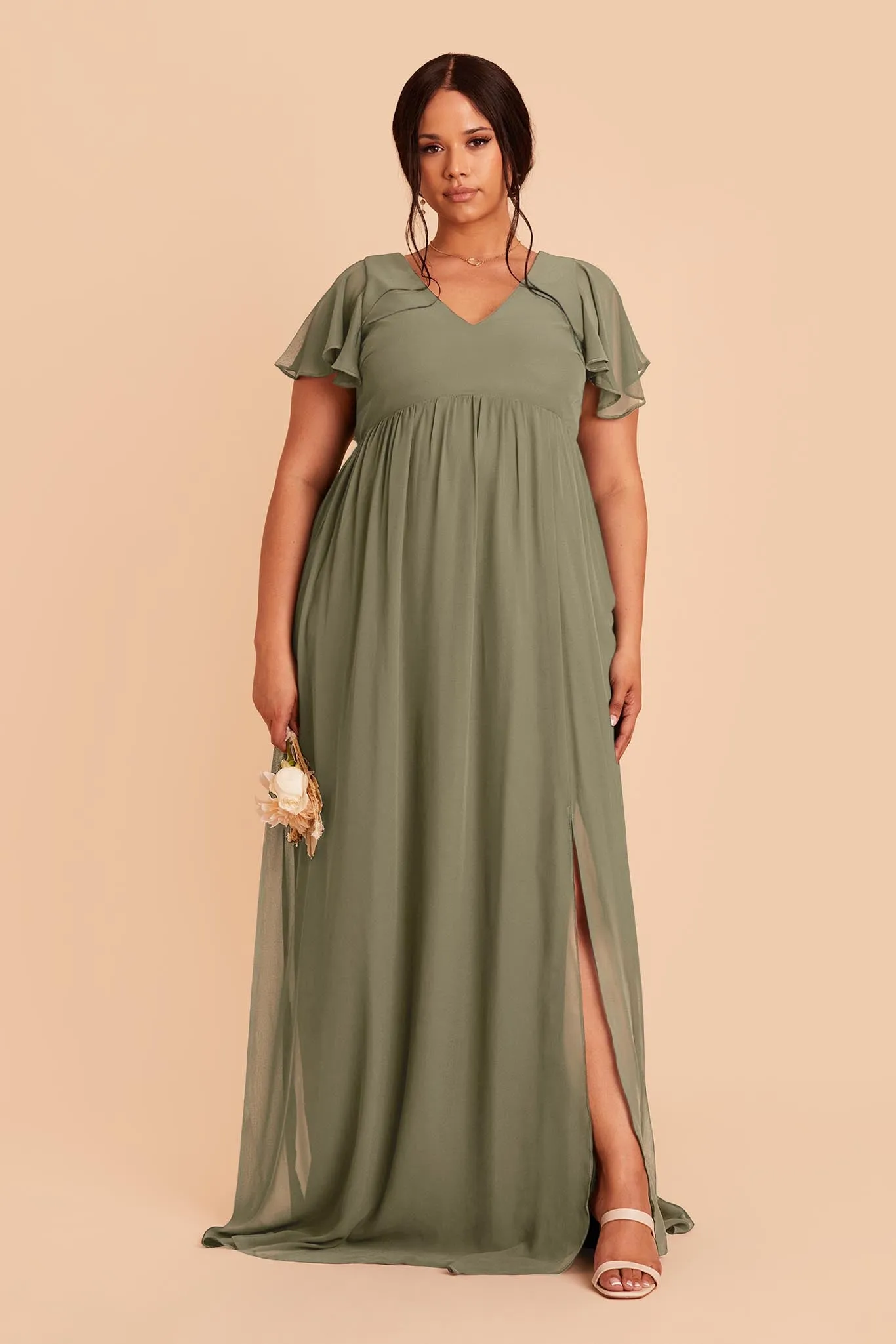Hannah Empire Dress - Moss Green sold by Birdy Grey product image thumbnail 3