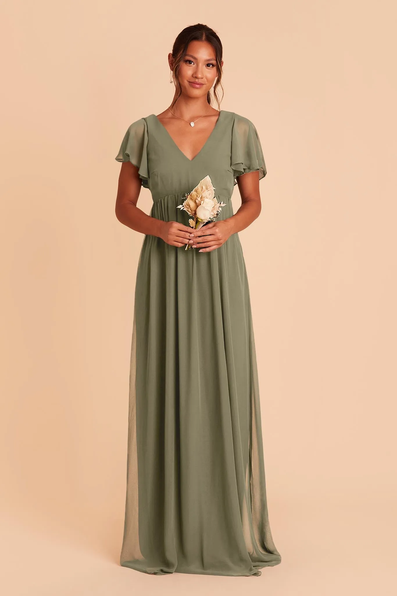 Hannah Empire Dress - Moss Green sold by Birdy Grey product image thumbnail 4