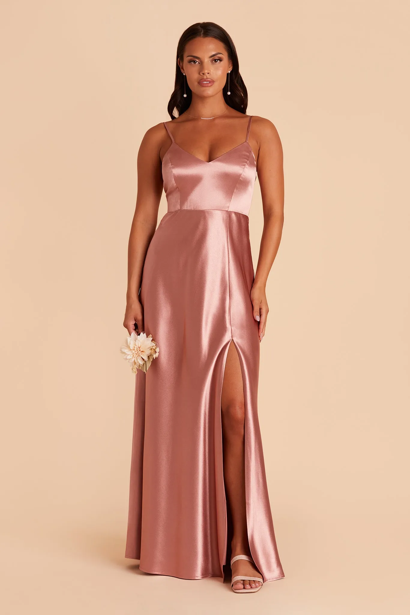 Jay Shiny Satin Dress - Desert Rose sold by Birdy Grey product image thumbnail 4