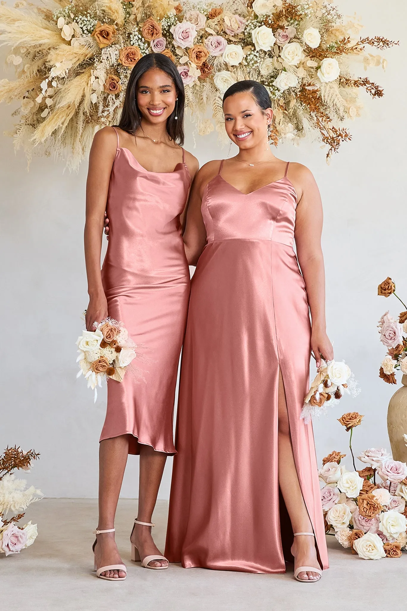 Jay Shiny Satin Dress - Desert Rose sold by Birdy Grey product image thumbnail 2