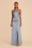 Lydia Matte Satin Dress - Dusty Blue sold by Birdy Grey
