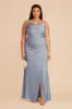 Lydia Matte Satin Dress - Dusty Blue sold by Birdy Grey