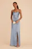 Lydia Matte Satin Dress - Dusty Blue sold by Birdy Grey