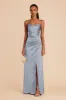Lydia Matte Satin Dress - Dusty Blue sold by Birdy Grey