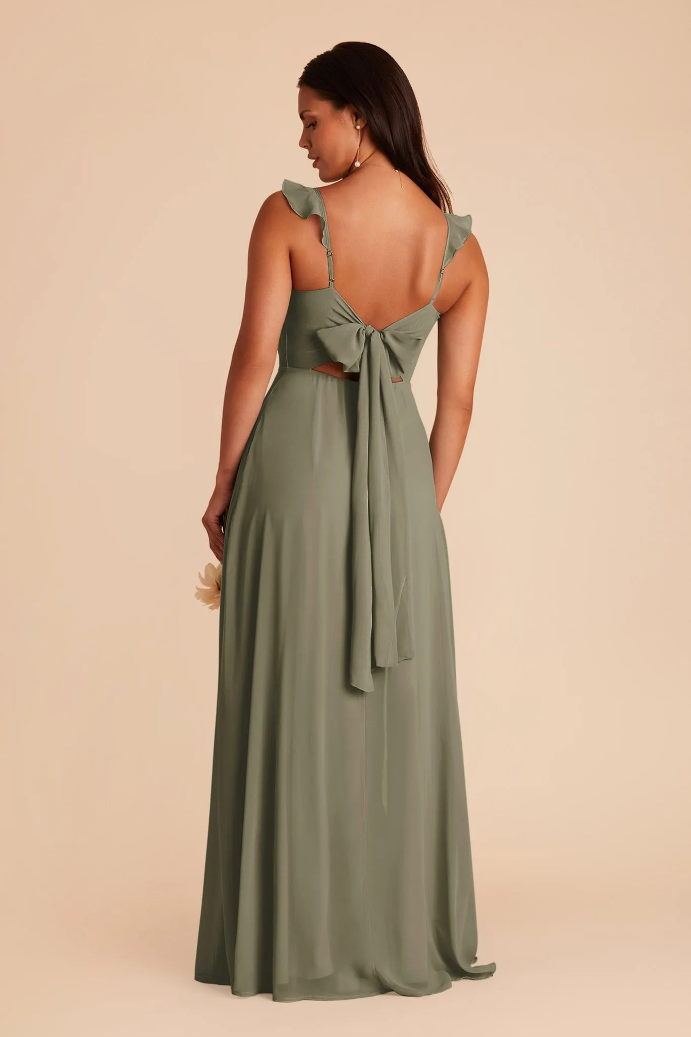Doris Chiffon Dress - Moss Green sold by Birdy Grey product image thumbnail 4
